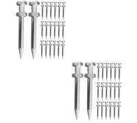 Cabilock 2 Set Accessori A Punta di Prato per Aeratore del Picchi Paletto della Scarpa Aeratore Aerare Strumento Aeratore Scarpe Aerator Metallo Argento 20 Pezzi * 2