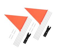 Cabilock 2 set Bandiere per Bicicletta Arancioni con Asta Triangolari di Sicurezza Riflettenti per Alta Visibilità e Protezione Facili da Installare e Resistenti al Vento Adatte Tutte le