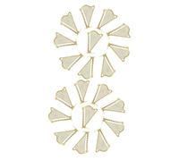 Cabilock 2 Set Ciondolo Imitazione Lira Ornamenti Mini Strumento Arpa Decorazioni Natalizie Coperto Accessori Strumento Arpa in Miniatura Palline Indugi D'oro Resina 10 Pezzi*2
