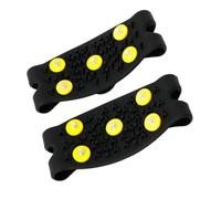 Cabilock 2 Set Copriscarpe Antiscivolo Punte per Ghiaccio, Nero, Elastici | Silicone e Acciaio, Artigli Metallici Sostituibili, per Scarponi e Scarpe Sportive, Montagna e Ghiaccio