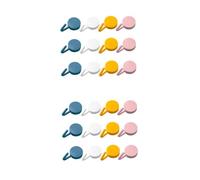 Cabilock 2 Set Ganci Adesivi Da Muro Forature Per Chiavi E Borse Disponibili Giallo Bianco E Rosa Decorativi E Funzionali Per La Casa 20 Pezzi*2