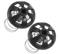Cabilock 2 Set Kit di Ricambio e Facile da Pulire, per Uso Domestico Resistente al Calore Cestello di Infusione, Molla Inferiore e Tappi in Plastica e Silicone Nero per Macchina da Caffè