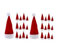 Cabilock 2 Set Mini Cappello da Babbo Natale Cappello Natale Cappello Natalizio Cappello di Natale Lecca-Lecca Cappelli da Festa per Adulti Tappo Copri Caramella Lecca-Lecca 12 Pezzi * 2