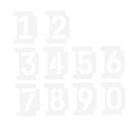 Cabilock 2 Set Stencil Numerici Riutilizzabili in Materiale Pet Spesso per Pittura Indirizzi su Muri Cassette Postali e Insegne Stradali Adatti per Interni ed Esterni Facile Allineamento