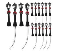 Cabilock 20 Miniature Street Lights LED Simulation Lamps For Micro Landscape Handmade Lamp Ornaments For Dollhouse And Tiny Night Scene Decoration