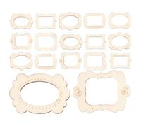 Cabilock 20 Pezzi Cornice per Foto Fai da Te in Legno Grezzo Non Rifinito Ciondoli Decorativi Artigianali Superfici Lisce Ritagli di Legno per Ornamenti Personalizzati per Creatività e