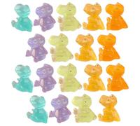 Cabilock 20 Pezzi Miniature Dinosaur Figurine in Resin Cartoon Glow in The Dark Small Dinosaur Ornaments For Garden And DIY Decoration