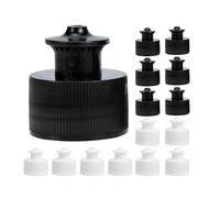 Cabilock 20 Pezzi Tappi per Bottiglie d'Acqua Sportivi 28 MM Chiusura a Strappo Copritappi Riutilizzabili Antigoccia per Borracce Portatili Accessori Compatibili per Bevande da Viaggio