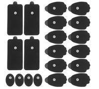 Cabilock 20 Pezzi Toppe Adesive per Massaggi in Plastico Nero Riutilizzabili, Forma Ellittica e Lunga, Accessori per Massaggi Domestici per Alleviare Disagio Corporeo