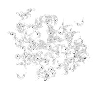 Cabilock 200 pezzi Calotte Crimp in Inossidabile per Gioielli Fai da Te Copri Nodo Pieghevoli per Braccialetti e Collane Accessori Bigiotteria con Chiusura Sicura e Design Compatto per