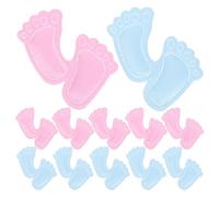 Cabilock 200 pezzi di coriandoli rosa e blu per impronte di piedi di bambini, coriandoli in tessuto non tessuto per feste di rivelazione del sesso del bambino, decorazioni da tavola per neonati,