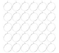 Cabilock 200 Pezzi Segnabicchieri in Metallo 25 MM Ciondoli per Calici da Vino Riutilizzabili Anelli Identificatori Bevande per Feste e Matrimoni Etichette Personalizzabili per Bicchieri