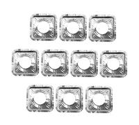 Cabilock 20pezzi Carta Stagnola Per Fornelli Gas Quadrata Proteggi Bruciatori Resistente Al Calore Antiolio Riutilizzabile Per Cucina Da Accessori Per Piano Cottura