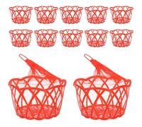 Cabilock 20Set Sacchetti Rete Riutilizzabili con Chiusura e Cestino per Uova Cipolle Patate e Frutta Sacchetti Mesh Resistenti per Conservazione e Esposizione Prodotti Ortaggi e Frutti di