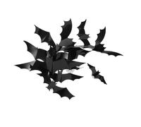 Cabilock 24 Pezzi Decorazioni Halloween Pipistrelli Luminosi LED Adesivi Murali Notturno per Pareti Finestre e Interni ed Esterni Decorazioni Festa Halloween