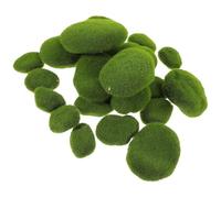 Cabilock 25 Palline di Muschio Artificiale: Pietre ricoperte di Muschio Finto - Pietre Verdi realistiche per Giardini fatati, composizioni Floreali, Decorazioni Bonsai (2 Misure)