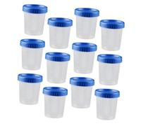 Cabilock 25 pezzi Bicchieri di Misura Graduati in Plastica Sicura per Campioni da Laboratorio Contenitori per Analisi Fecale Tazze Campionamento Resistenti e Non Tossiche