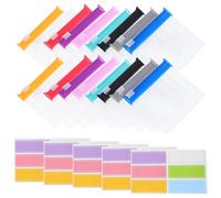 Cabilock 27 Pezzi Borsa per Pillole da Viaggio con Zip, Compatta e Portatile in Pvc e Carta, Organizer per Farmaci e Piccoli Oggetti con Etichette Adesive per Uso Quotidiano
