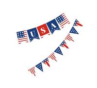 Cabilock 2Pezzi Banner Decorativo Del Leggera per Feste Patriottiche Striscione Appeso per Decorazioni Indipendenza e Memorial Day