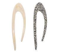 Cabilock 2pezzi Bastoncini per Chignon in Acetato Kit di Forcine Forma di U Forcina Decorativa Bacchetta per Capelli Retrò per Capelli Lisci o Ricci Accessori da Donna per Acconciature