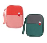 Cabilock 2pezzi Borsa Di Pronto Soccorso Portatile Borsa Per Medicinali Di Piccole Dimensioni Sacchetto Per Medicinali Per Uso Domestico Per Viaggio Per Uso Quotidiano