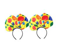 Cabilock 2pezzi Cerbieretti per Capelli per Ragazzo Ragazza Ragazza Fiocco Grande Cercchietti per Capelli per Spettacoli di Clown Feste di Compleanno Realizzati in Materiale Resistente