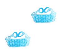 Cabilock 2pezzi Cintura Massaggiante Silicone Per Doccia Scrubber Doppio Lato Per Massaggio e Pulizia Corpo Blu