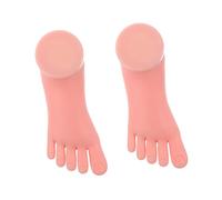 Cabilock 2pezzi Piede Finto Realistico in Silicone per Pratica Manicure Nail Art Formazione per Visualizzazione e Esercizi di Tecniche Unghie