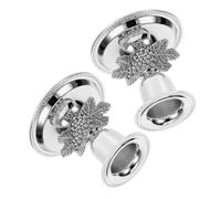 Cabilock 2pezzi Portacandele Shabbat in Metallo Portacandela Da Tavolo Stile Europeo Retro Candelieri Per Candele Affusolate Con Base Larga Decorazione Vintage Per Casa e Evento