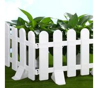 Cabilock 2Pezzi Staccionata in Legno 50x30cm Mini Recinzione per Giardino, Prato, Sentieri, Con Basi, per Aiuole e Staccionata, per Esterni Edging Paesaggistico per Piante