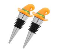 Cabilock 2pezzi Tappi Ermetici Per Vino Halloween Riutilizzabili Forma Di Cappello Da Strega Per Bottiglie Tappi Per Mantenere Fresche Le Bevande Di Perdite Accessori Per Feste