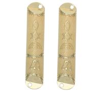 Cabilock 2set Mezuzah Porta Tradizionale in Metallo con Pergamena Decorazione Religiosa Ebraica Forma di Stella di David per Casa Ornamento per Inaugurazione della Casa