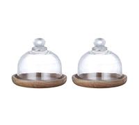 Cabilock 2sets Espositivo Per Dessert Vetro e Alzatina Mini Per e Pane Per Ristoranti e Display Per Dolci e