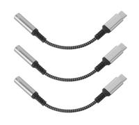 Cabilock 3 Pezzi Adattatore Tipo C Jack Type-c 3, 5mm in Lega di Alluminio | Cavo per Smartphone, Plug And Play, Leggero e Compatto, Rivestimento in Nailon Tpe, Stile Minimalista