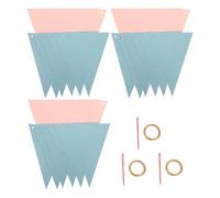 Cabilock 3 Pezzi Bandierine Triangolari di Carta per Rivelazione Sesso Striscione Triangolare Glitterato Rosa e Azzurro Decorazioni per Shower e Feste di Compleanno