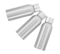 Cabilock 3 Pezzi Bottiglie Riutilizzabili in Alluminio con Tappo Vite Contenitori Ricaricabili per Lozioni Struccanti e Essenziali Protezione Attiva Ingredienti per Viaggi