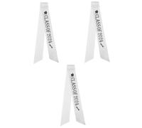 Cabilock 3 Pezzi Cintura per L'etichetta della Festa Laurea Cintura Fusciacca per Abito da Donna Cinture per da Sposa con Strass Nastro Cintura del Vestito Panno Glitterato Silver