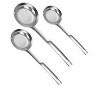 Cabilock 3 pezzi Colini Filtro in Acciaio Inossidabile con Rete Fine per Olio Farina e Succo Utensili da Cucina Resistenti e Antiruggine con Manico Ergonomico Antiscottatura