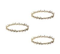 Cabilock 3 Pezzi Corona da Festa per Donne, Diadema in Metallo Oro per | Design Distintivo e Versatile, Uso Unisex, per Matrimoni e Temi, Look Raffinato e Durevole