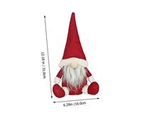 Cabilock 3 Pezzi Decorazioni Natalizie Plush Volto Rosso Verde Grigio Addobbi Natalizi da Sicuri e Festivi Feste e Vetrine