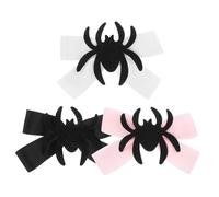 Cabilock 3 pezzi Fermagli per Capelli Ragno Halloween in Metallo e Fiocco Decorativo per Feste Costume Cosplay Adatti Tutti i Tipi di Capelli e Acconciature Spooky