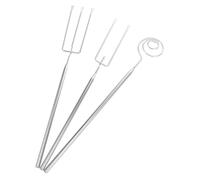 Cabilock 3 pezzi Forchette Fonduta Acciaio Inossidabile per Cioccolato Formaggio e Antipasti per Cucina e Resistenti e Facili da