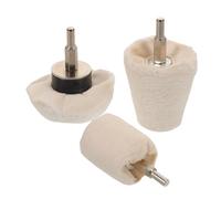 Cabilock 3 Pezzi Kit Lucidatura con Ruote Fungo Cono Cilindro con per Metallo Alluminio Acciaio Inox Legno Plastica e Kit Testine Lucidanti Versatili e Sostituibili