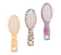 Cabilock 3 Pezzi Mini Spazzole Districanti da Viaggio per Donne Pettini Portatili con Testina Airbag per Massaggio Delicato al Capelluto Design Leopardo per Tutti i Tipi di Capelli