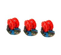 Cabilock 3 Pezzi Nascondigli di Pesce Betta Decorativo Accessori per Acquari Girandole Soprammobili Adornare Riparo per Pesci D'acquario Mulino a del Serbatoio di Pesce Resina