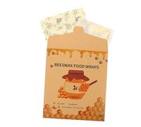 Cabilock 3 pezzi Pellicola Riutilizzabile in Cera Dapi Coprivivande Estensibili Biodegradabili e Sostenibili per Conservazione Alimenti