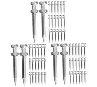 Cabilock 3 Set Accessori A Punta di Punti di del Prato A Aeratore Strumenti per Aeratore del Prato Aerare Aeratore Centrale Prato Aeratore Metallo Argento 20 Pezzi * 3