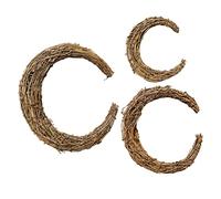 Cabilock 3 Set Decorazione Dell'anello della Vite Lunare Barattoli di Biscotti con Coperchio Ermetico Contenitore per Caramelle con Coperchio Fai da Te Light Brown Rattan 3 Pezzi * 3