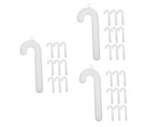 Cabilock 3 Set Decorazione Natalizia Luci LED Lampade LED Bastoncino di Zucchero Dell'albero di Natale Borsa per La Conservazione Dell'albero di Natale Ciondoli Natalizi Bianca 10 Pezzi * 3