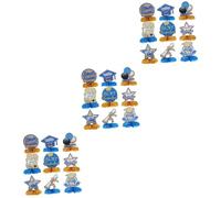 Cabilock 3 Set Ornamento A Nido d'Ape di Laurea Decorazione per Feste di Pensionamento Centrotavola Nozze Ghirlanda di Palloncini Nappa Runner da Tavolo Scuro Carta Blue 9 Pezzi * 3
